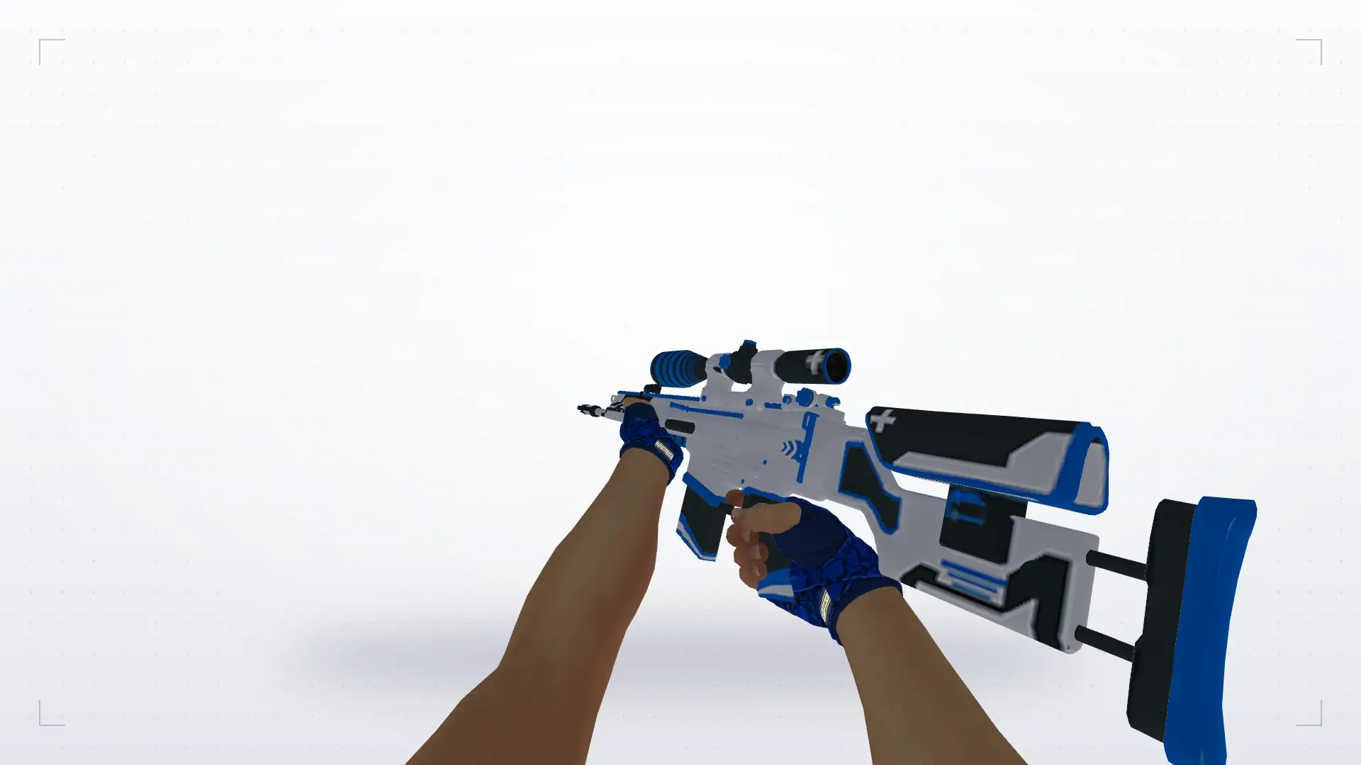 SG 550: Hand Wraps Cobalt Skulls Pack — first person