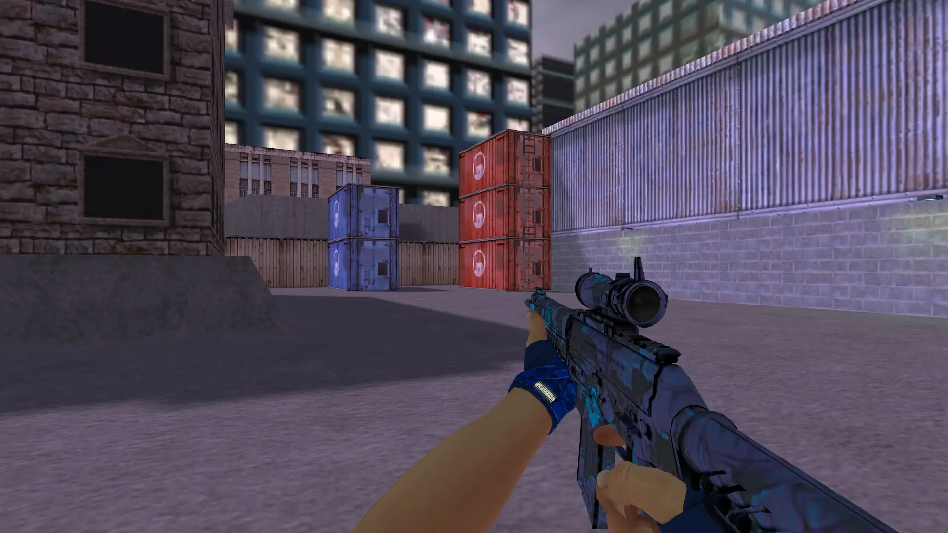 SG 552: Hand Wraps Cobalt Skulls Pack — cs_assault (first person)