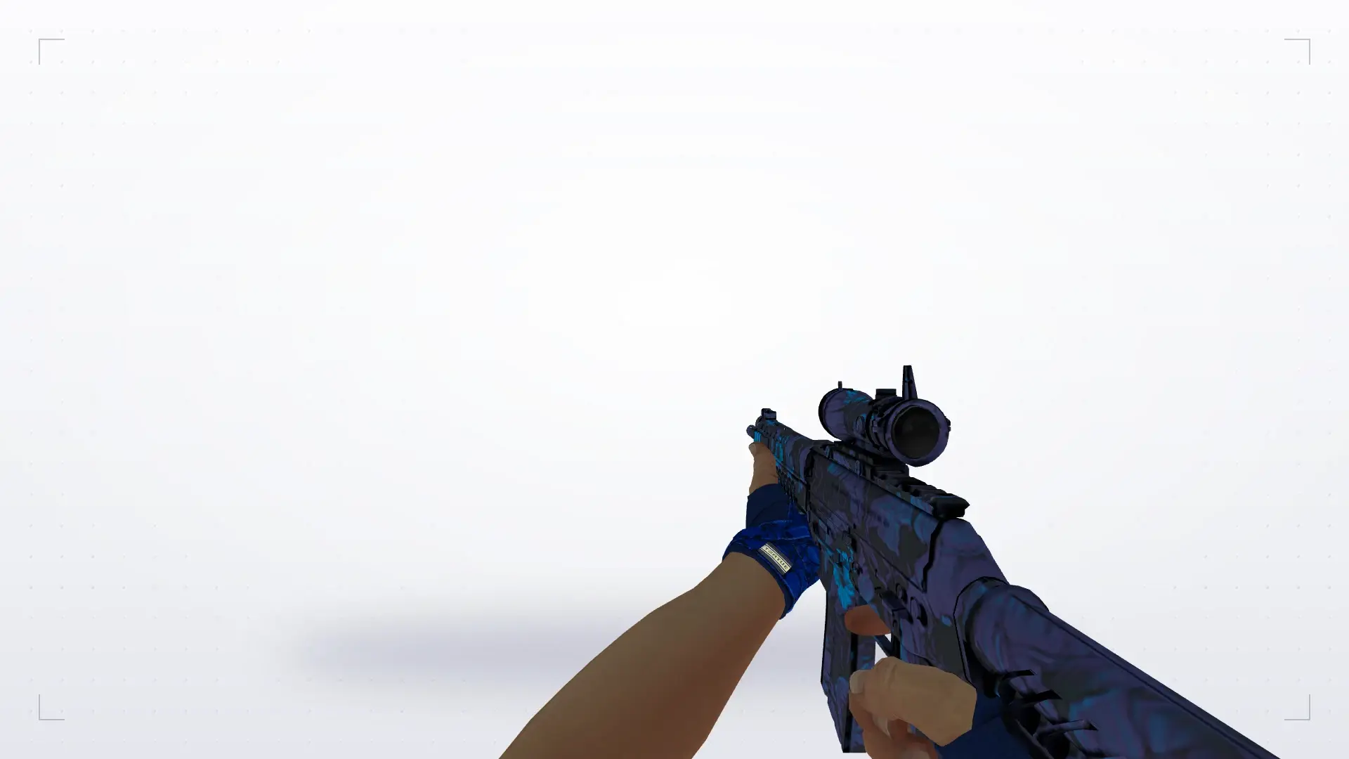 SG 552: Hand Wraps Cobalt Skulls Pack — first person