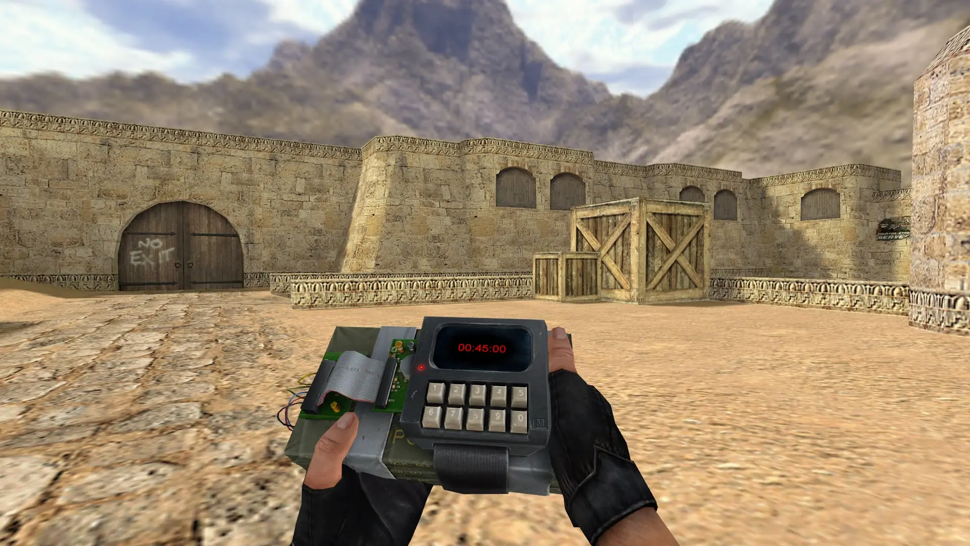Counter-Strike: Source C4 — de_dust2 (first person)