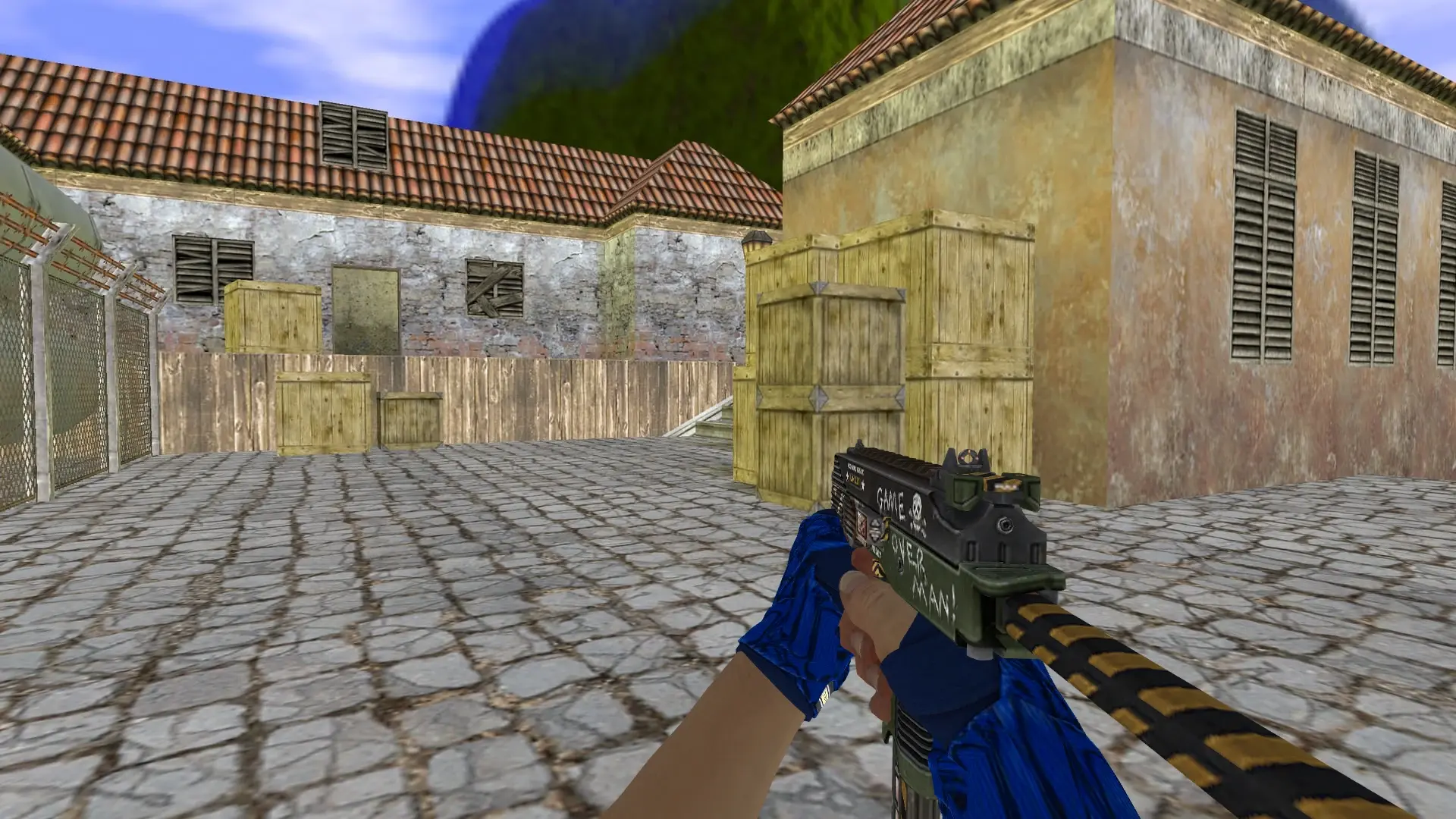 TMP: Hand Wraps Cobalt Skulls Pack — de_inferno (first person)
