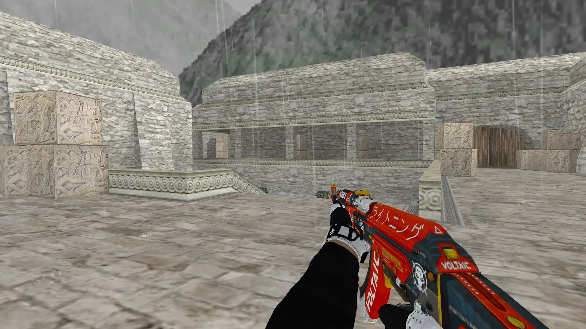 AK-47 — Batureis Sport Gloves Pack — de_aztec (first person)