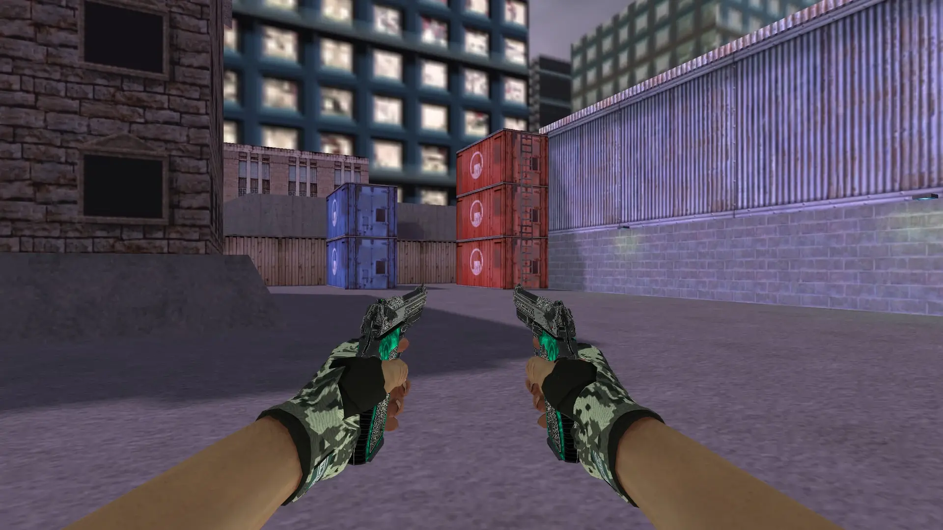Dual Berettas: Hand Wraps Spruce DDPAT Pack — cs_assault (first person)