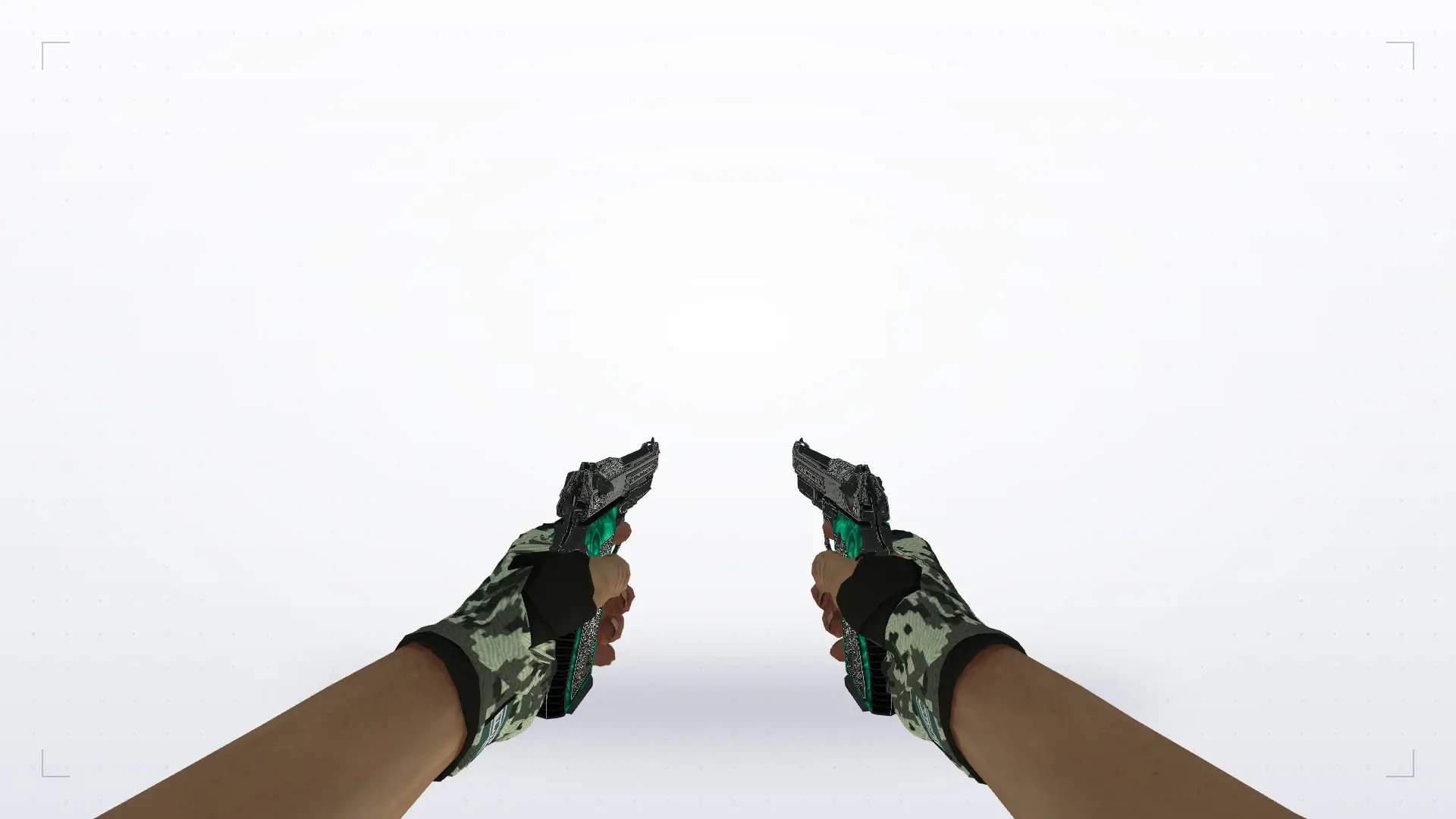 Dual Berettas: Hand Wraps Spruce DDPAT Pack — first person