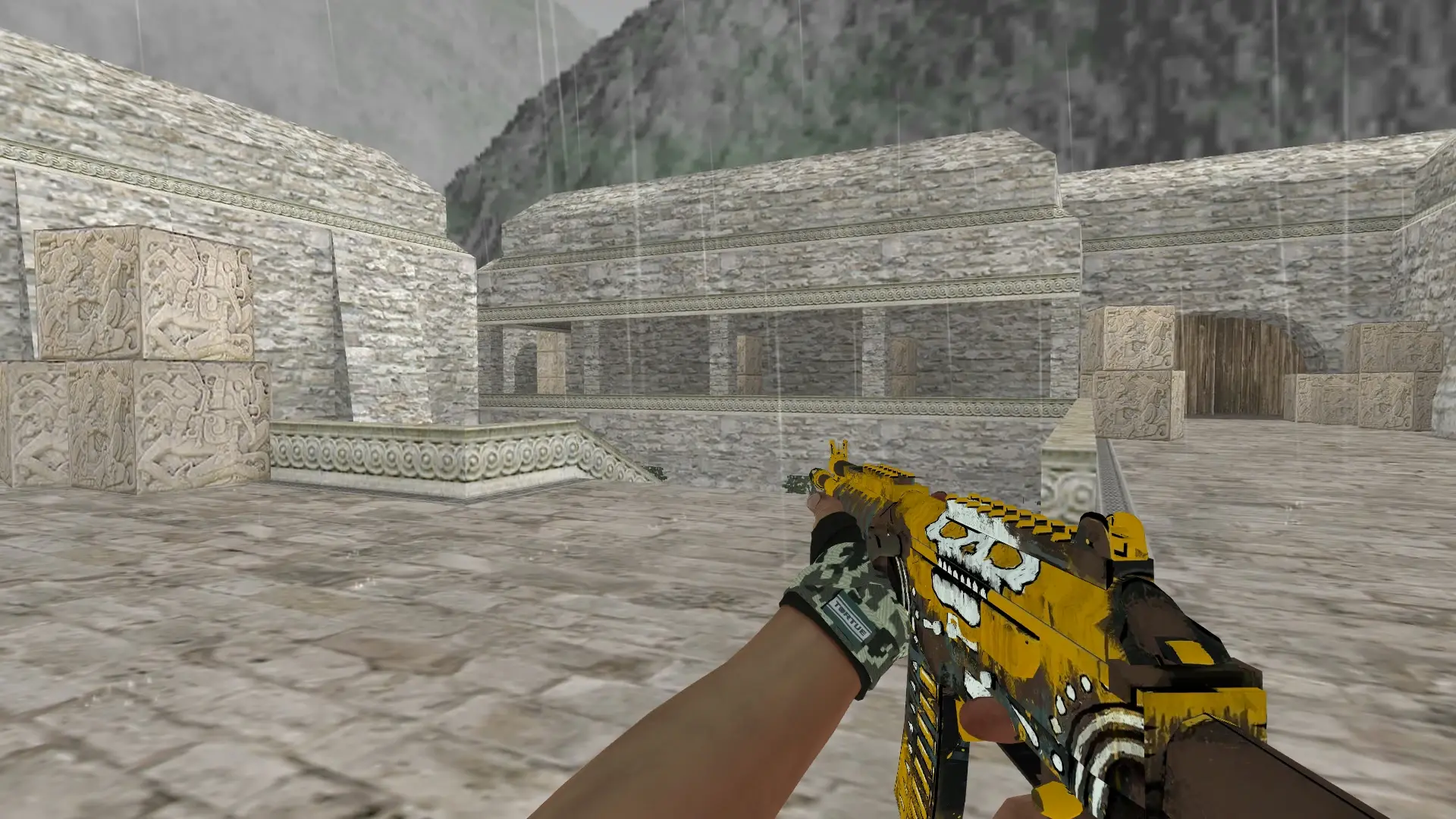 Galil: Hand Wraps Spruce DDPAT Pack — de_aztec (first person)