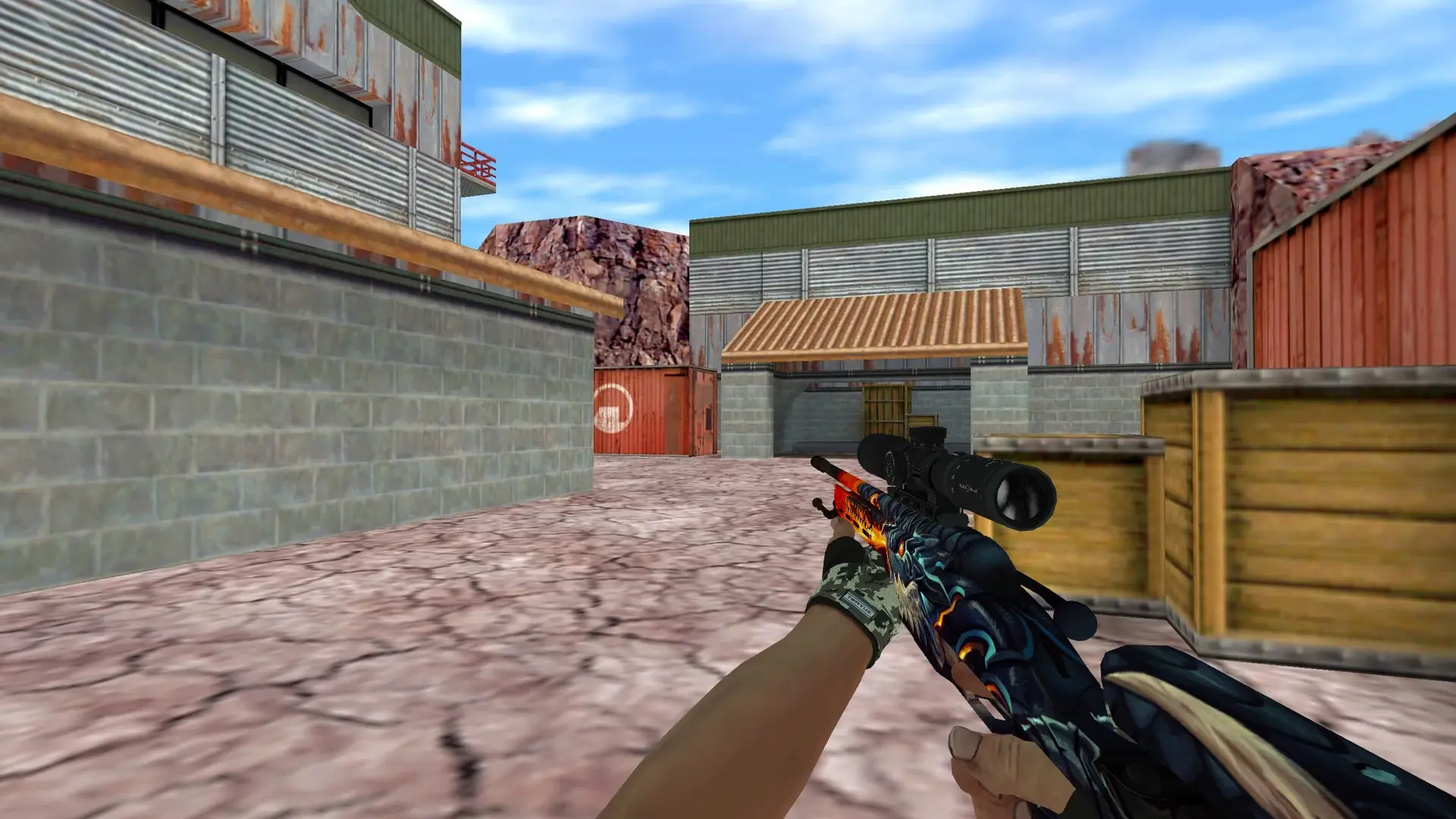 Scout: Hand Wraps Spruce DDPAT Pack — de_nuke (first person)