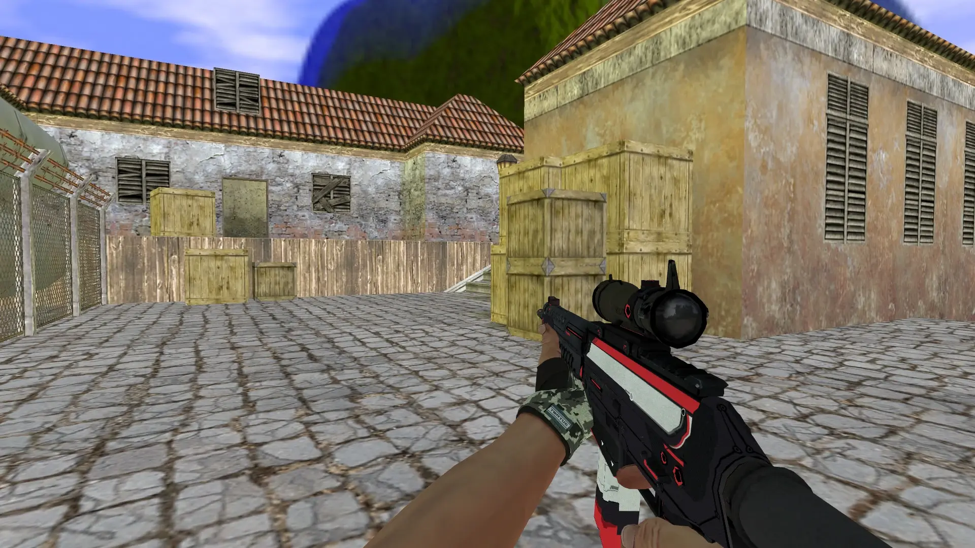 SG 552: Hand Wraps Spruce DDPAT Pack — de_inferno (first person)