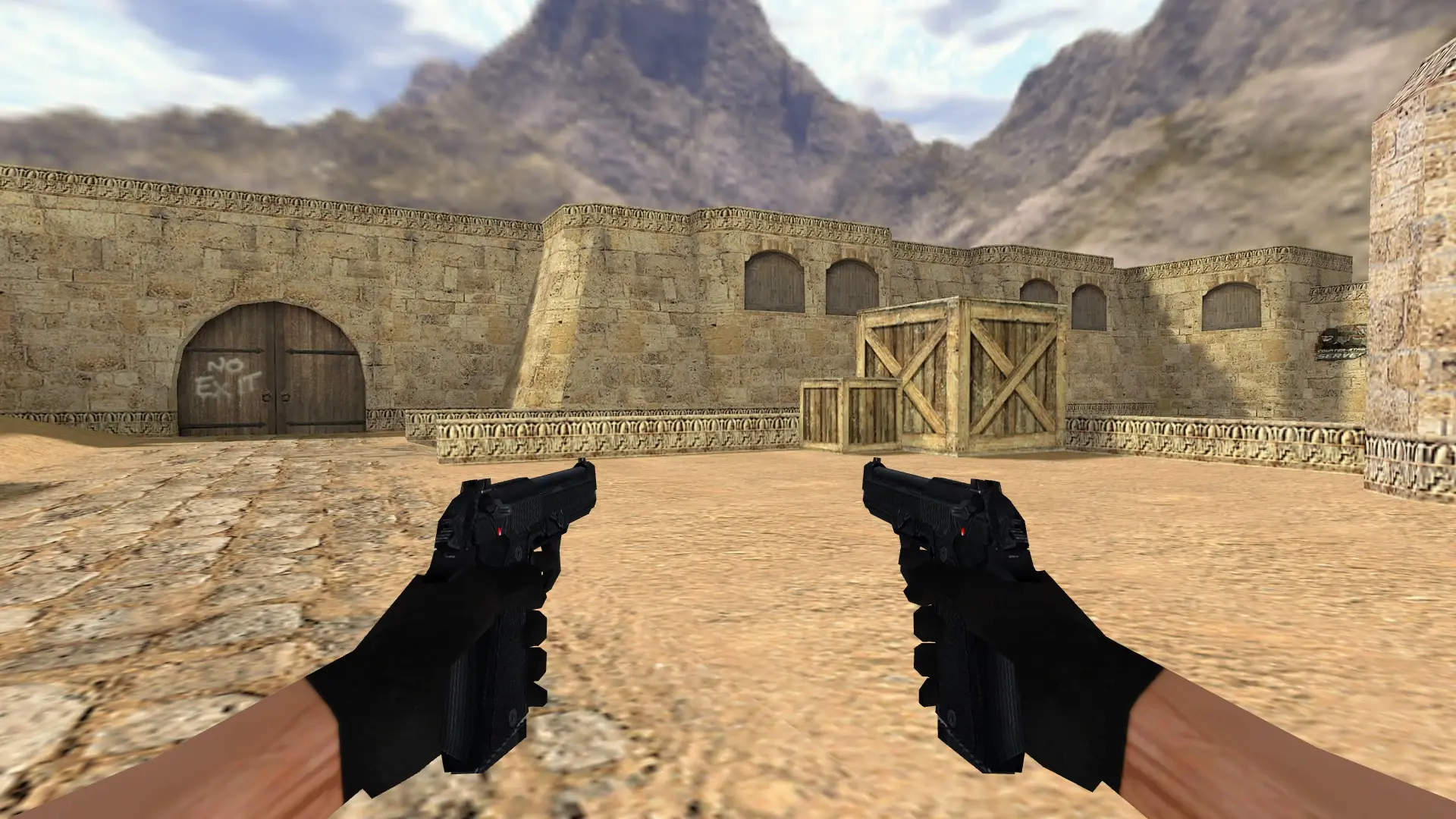 Dual Berettas: HD Weapon Model Pack — de_dust2 (first person)