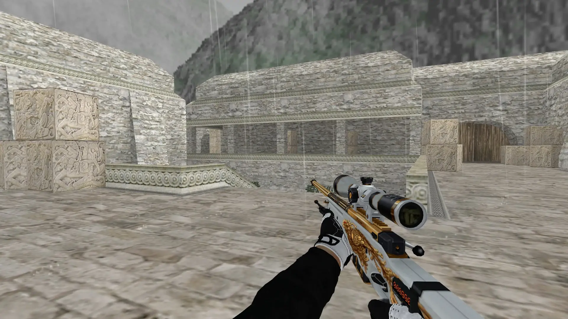 AWP — Batureis Sport Gloves Pack — de_aztec (first person)