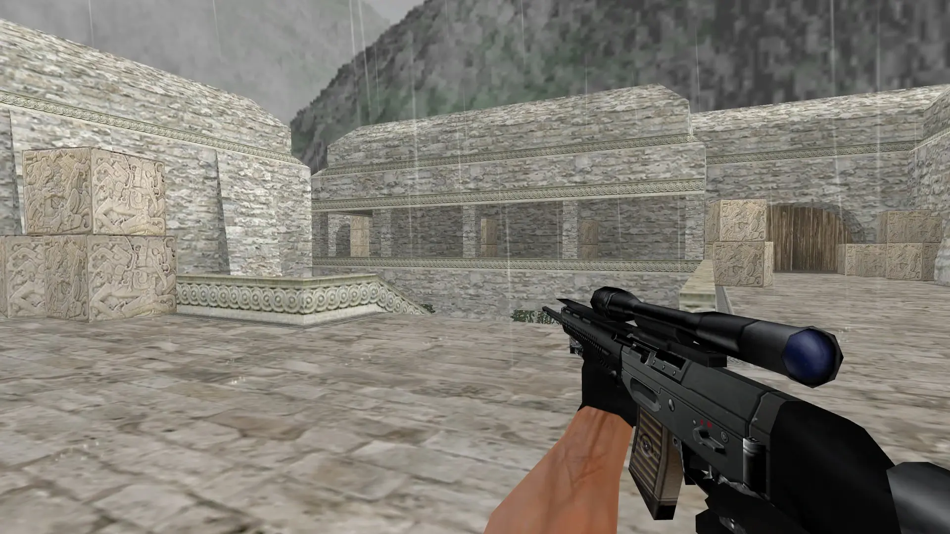 SG 550: HD Weapon Model Pack — de_aztec (first person)