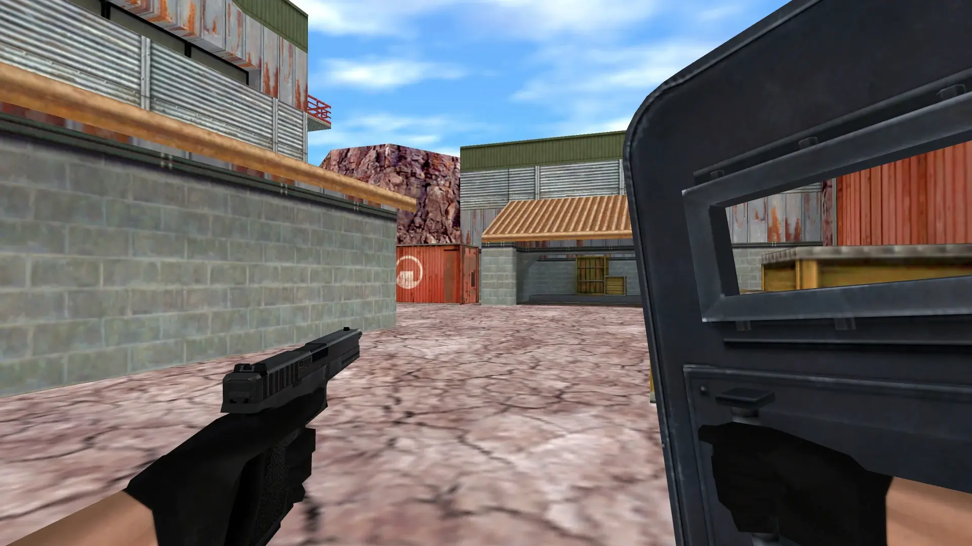Shield and Glock-18: HD Weapon Model Pack — de_nuke (first person)