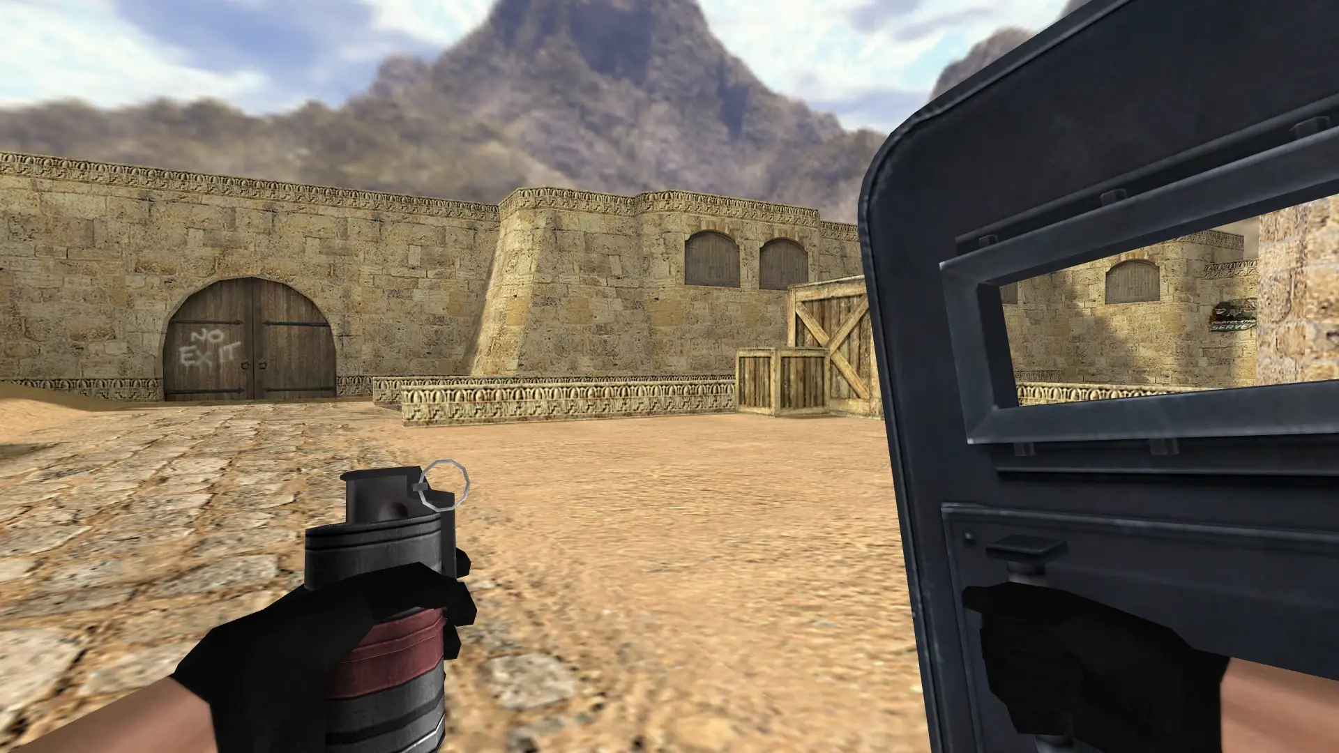 Shield and HE Grenade: HD Weapon Model Pack — de_dust2 (first person)