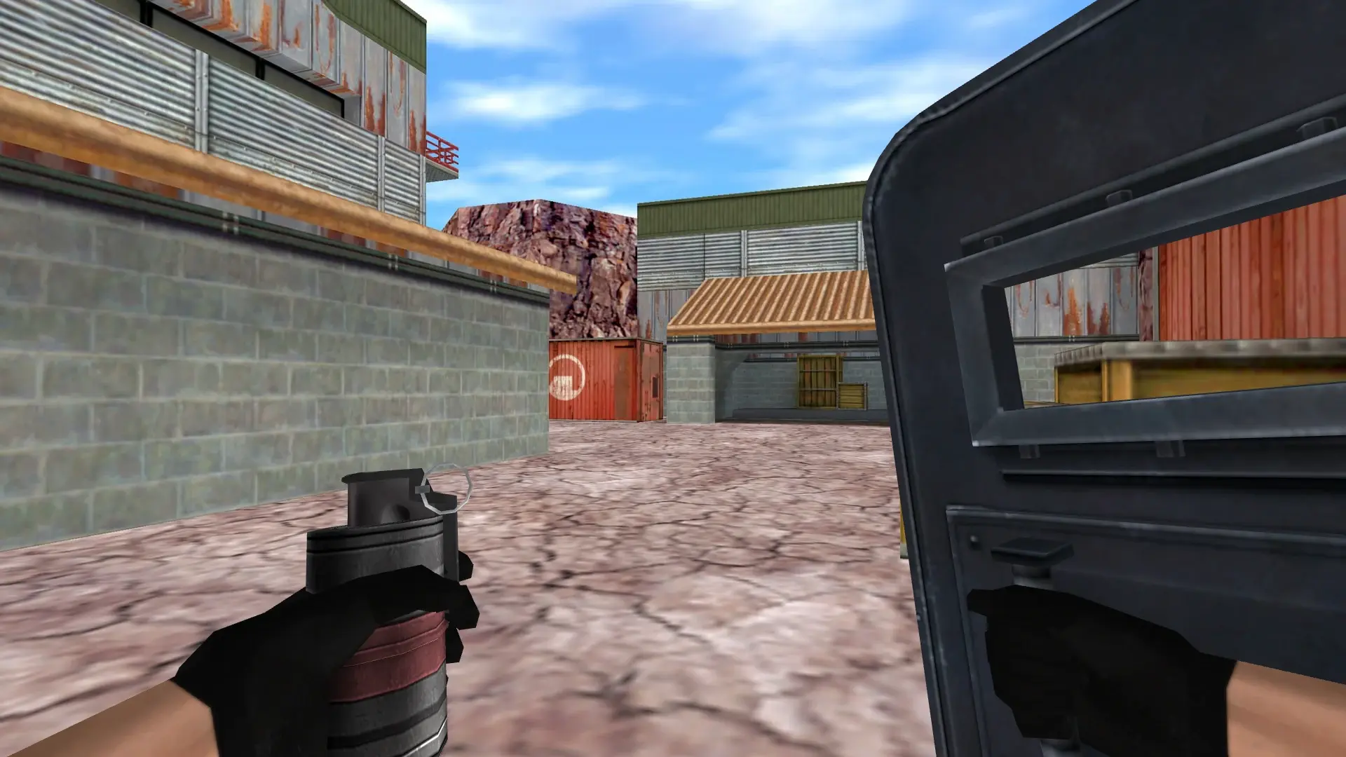 Shield and HE Grenade: HD Weapon Model Pack — de_nuke (first person)