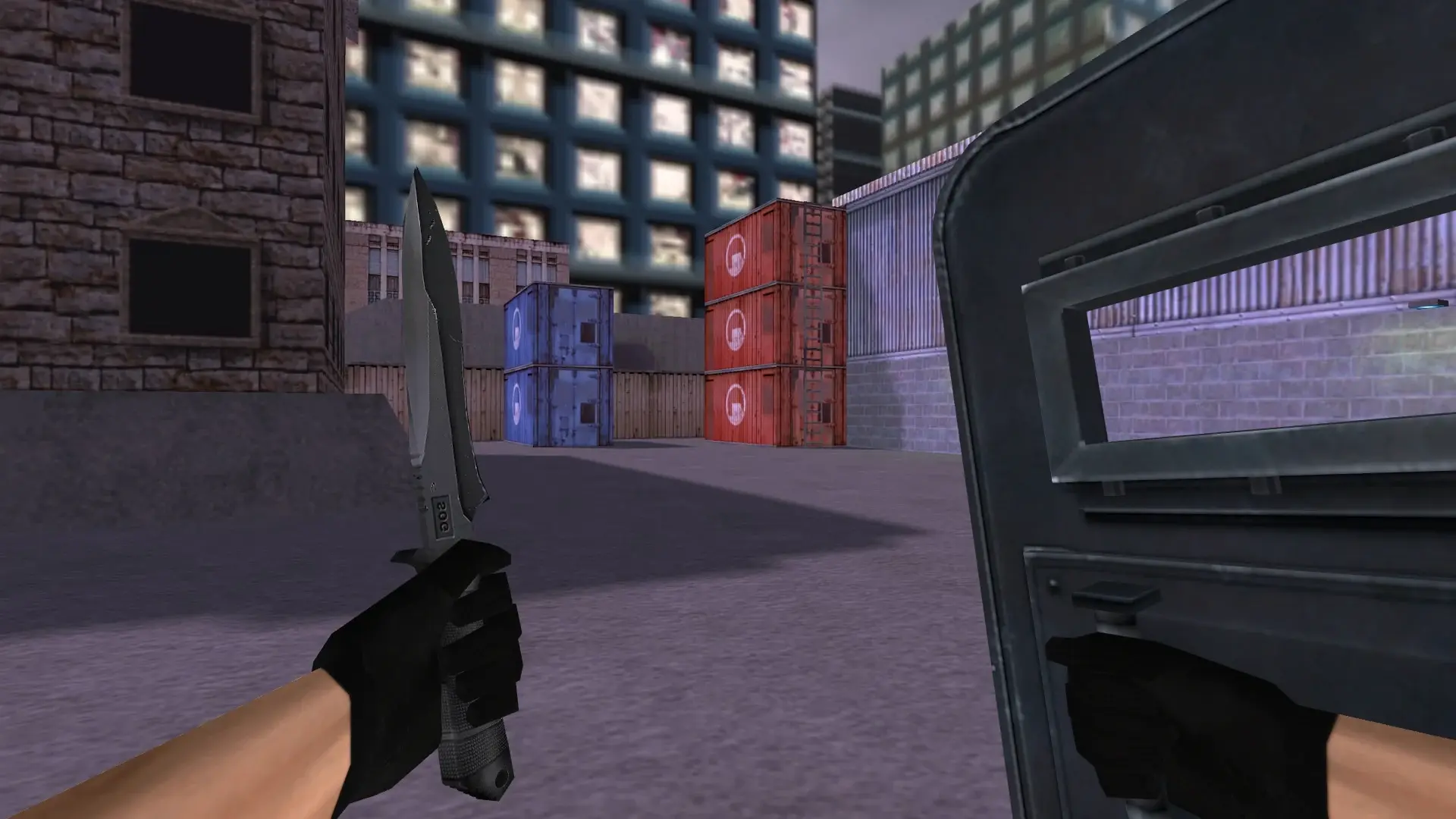Shield and Knife: HD Weapon Model Pack — cs_assault (first person)