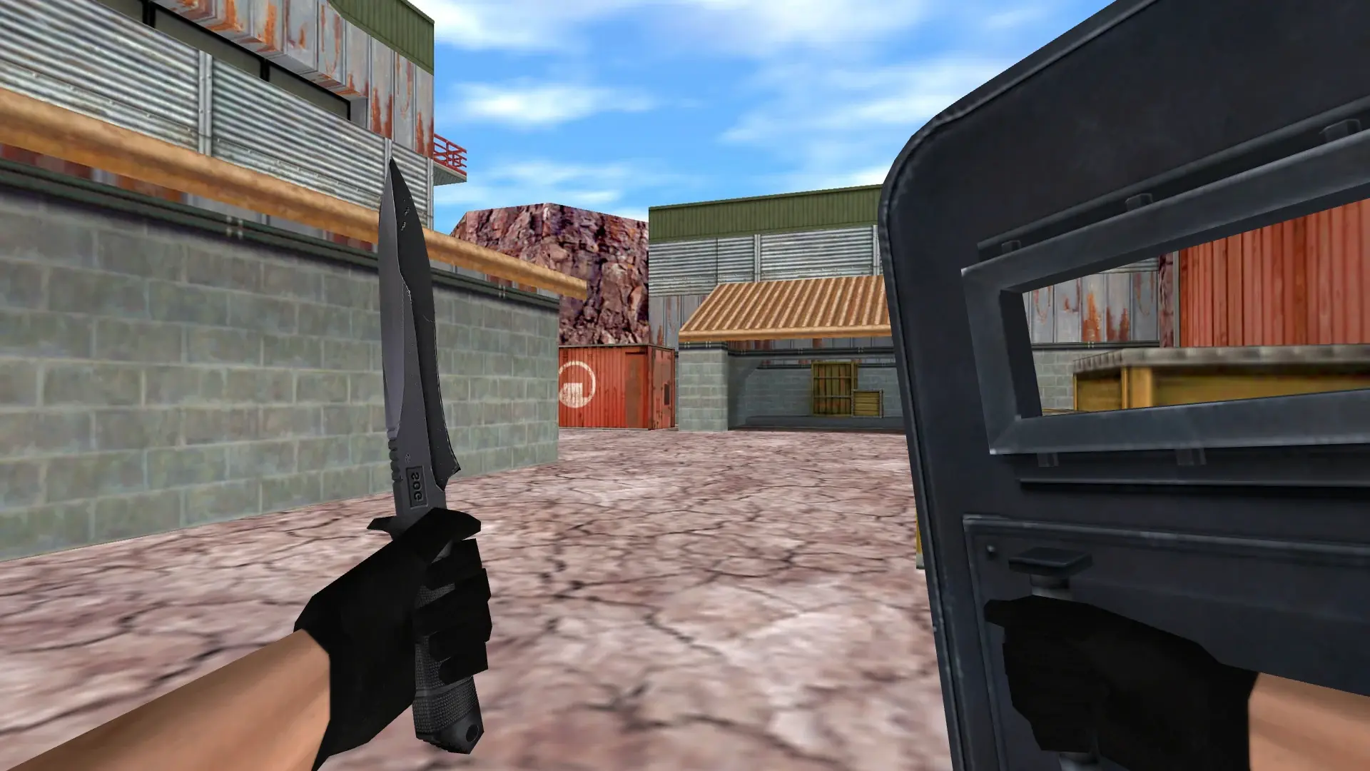 Shield and Knife: HD Weapon Model Pack — de_nuke (first person)