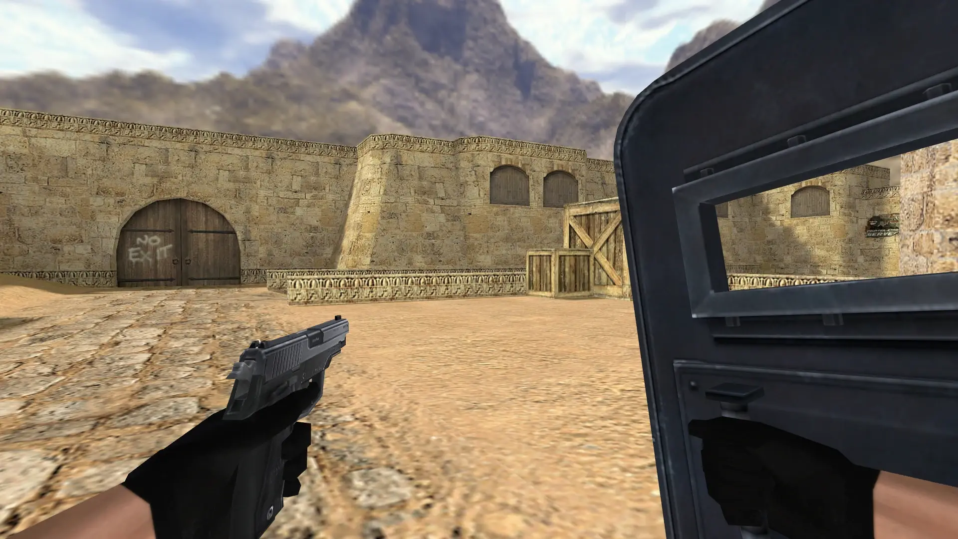 Shield and P228: HD Weapon Model Pack — de_dust2 (first person)