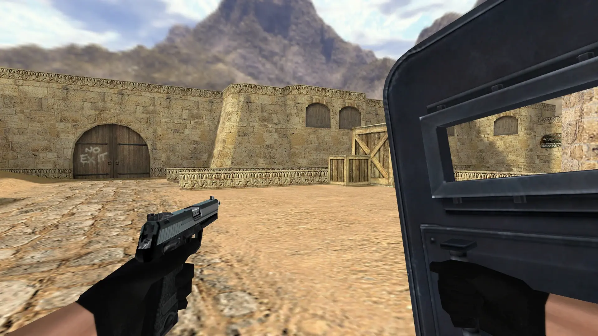 Shield and USP: HD Weapon Model Pack — de_dust2 (first person)