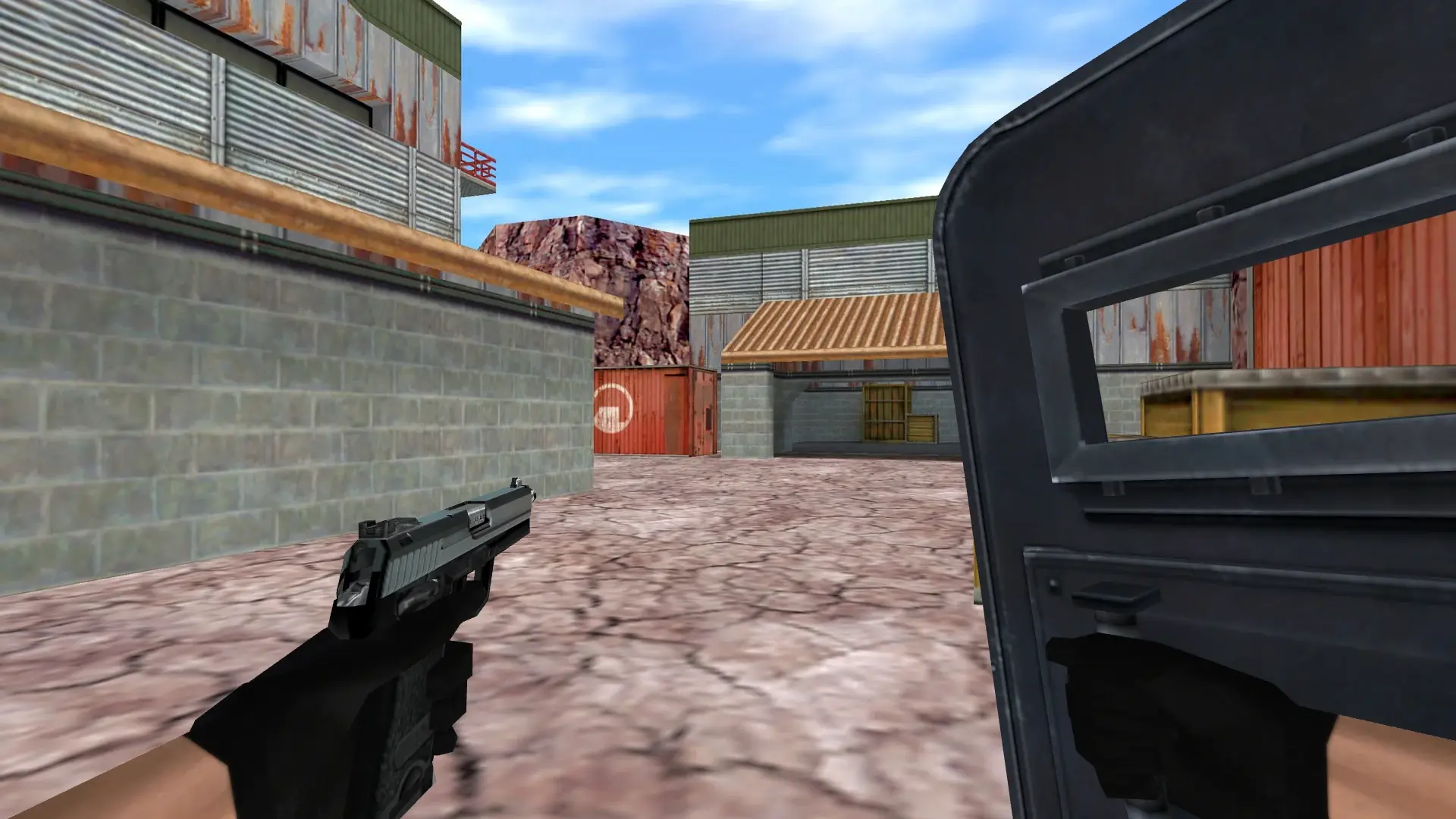 Shield and USP: HD Weapon Model Pack — de_nuke (first person)