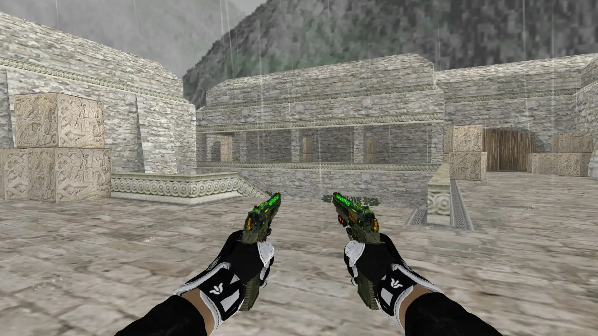 Dual Berettas — Batureis Sport Gloves Pack — de_aztec (first person)