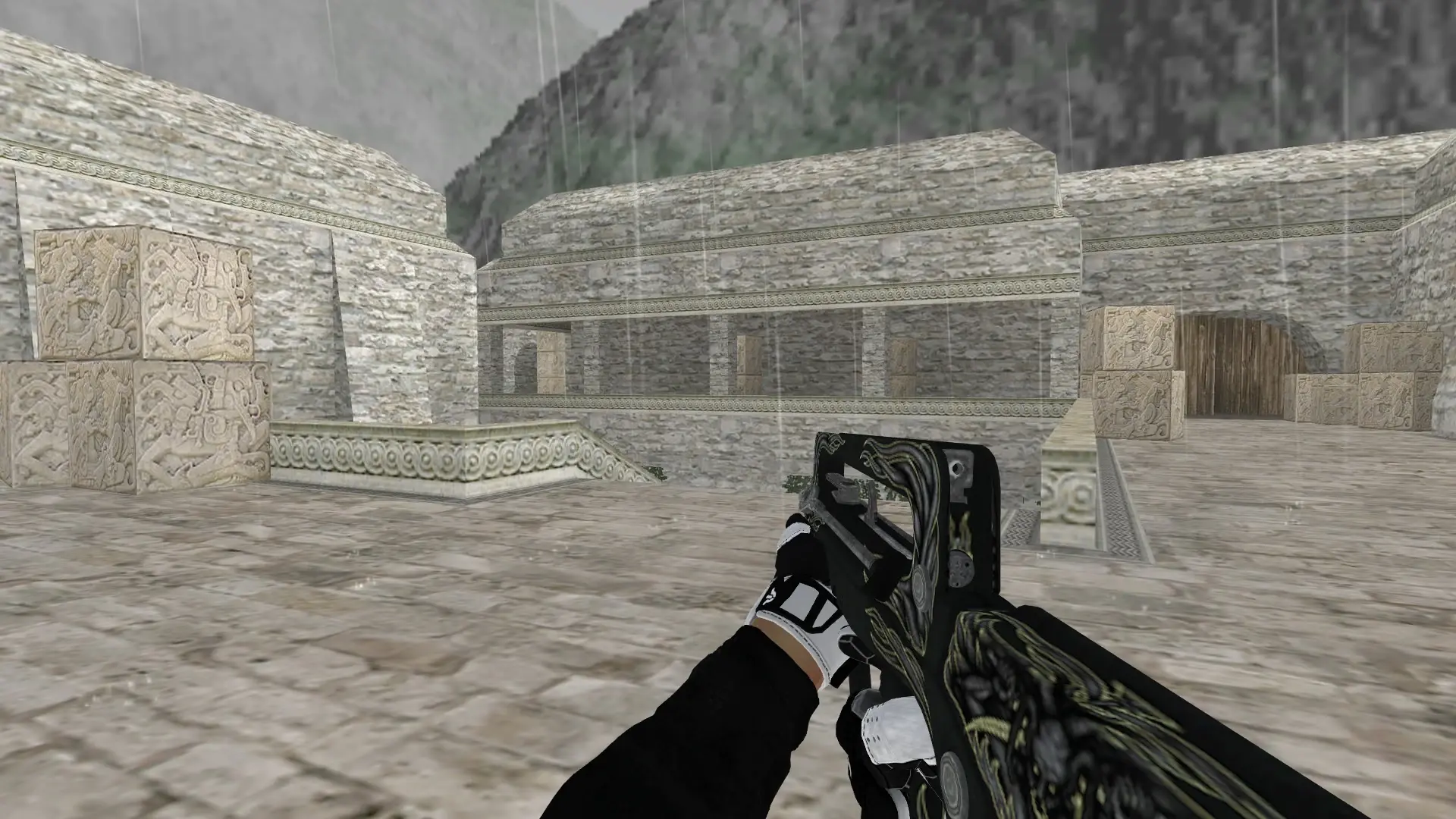 FAMAS — Batureis Sport Gloves Pack — de_aztec (first person)