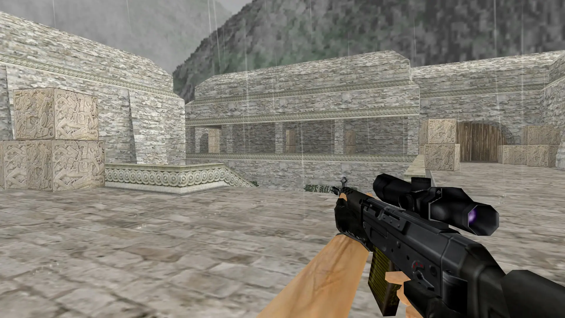 SG 552: HLTV Weapon Models — de_aztec (first person)