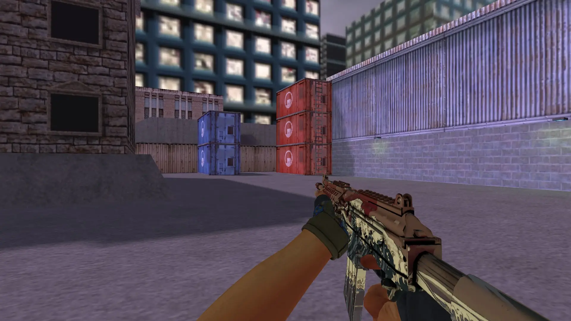 Galil: Hydra Gloves Case Hardened Pack — cs_assault (first person)