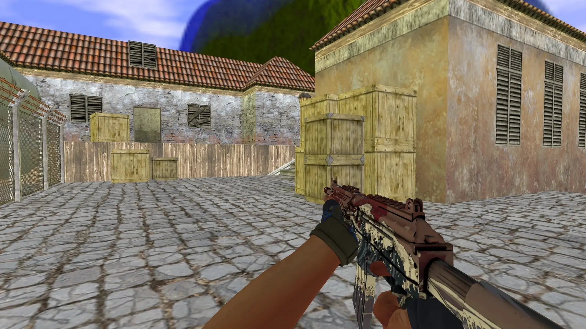 Galil: Hydra Gloves Case Hardened Pack — de_inferno (first person)