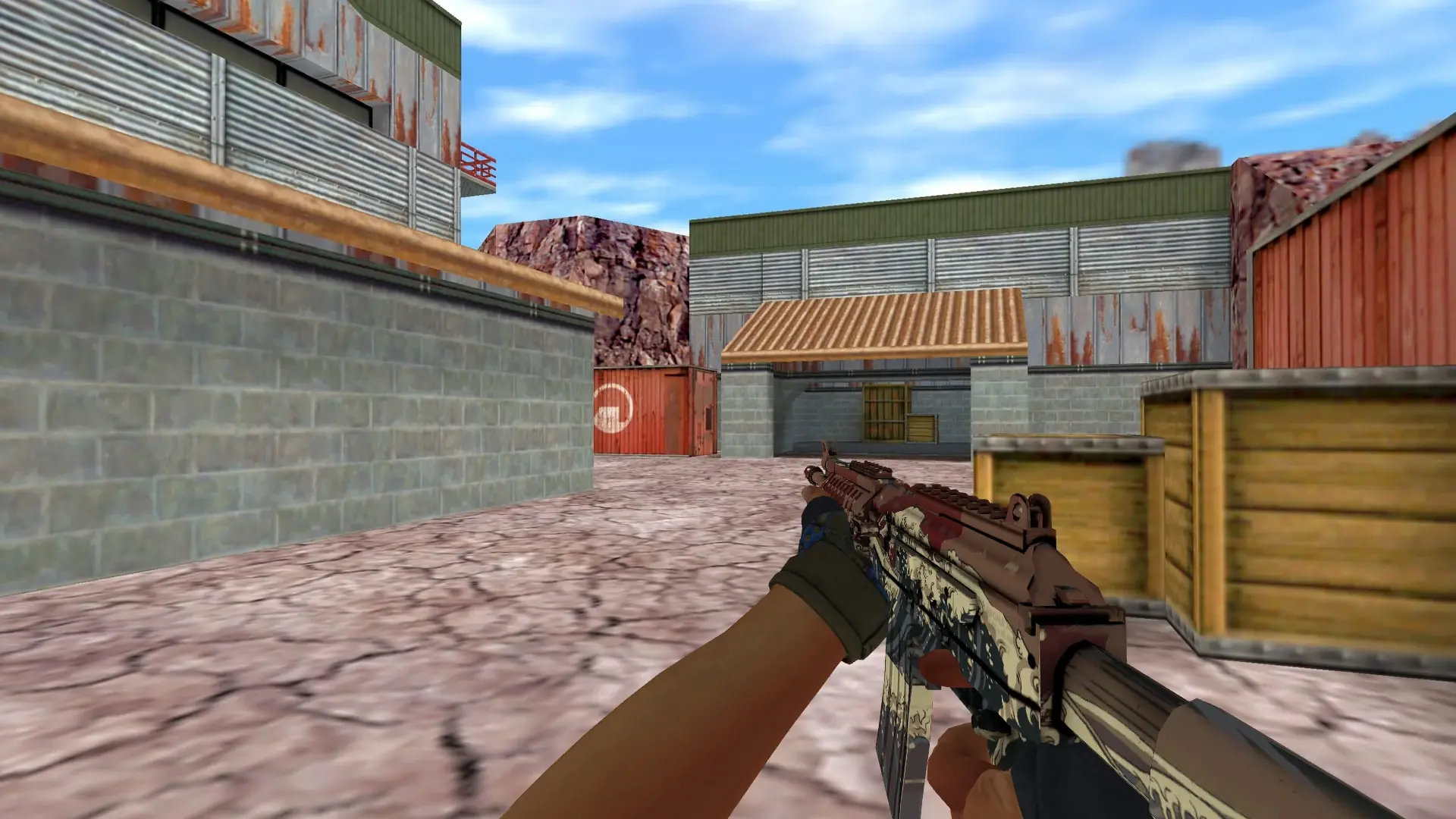 Galil: Hydra Gloves Case Hardened Pack — de_nuke (first person)