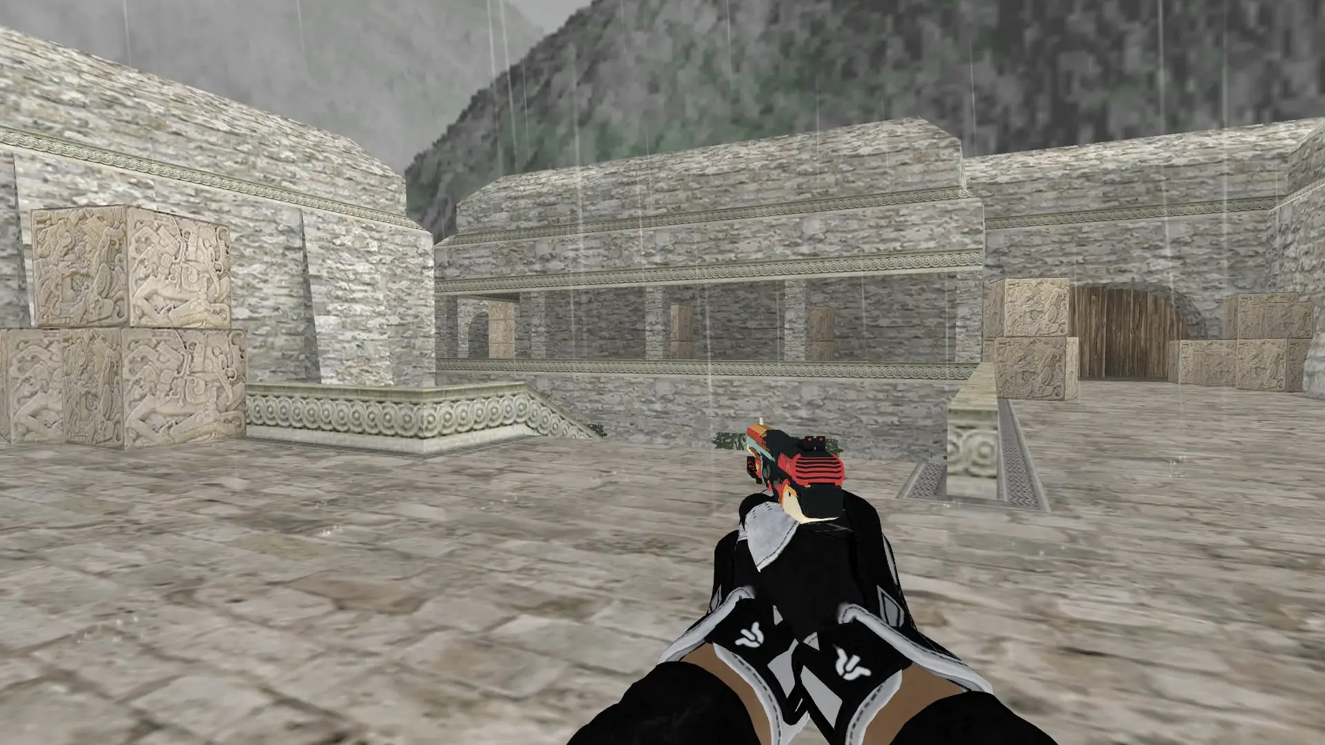 Five-SeveN — Batureis Sport Gloves Pack — de_aztec (first person)