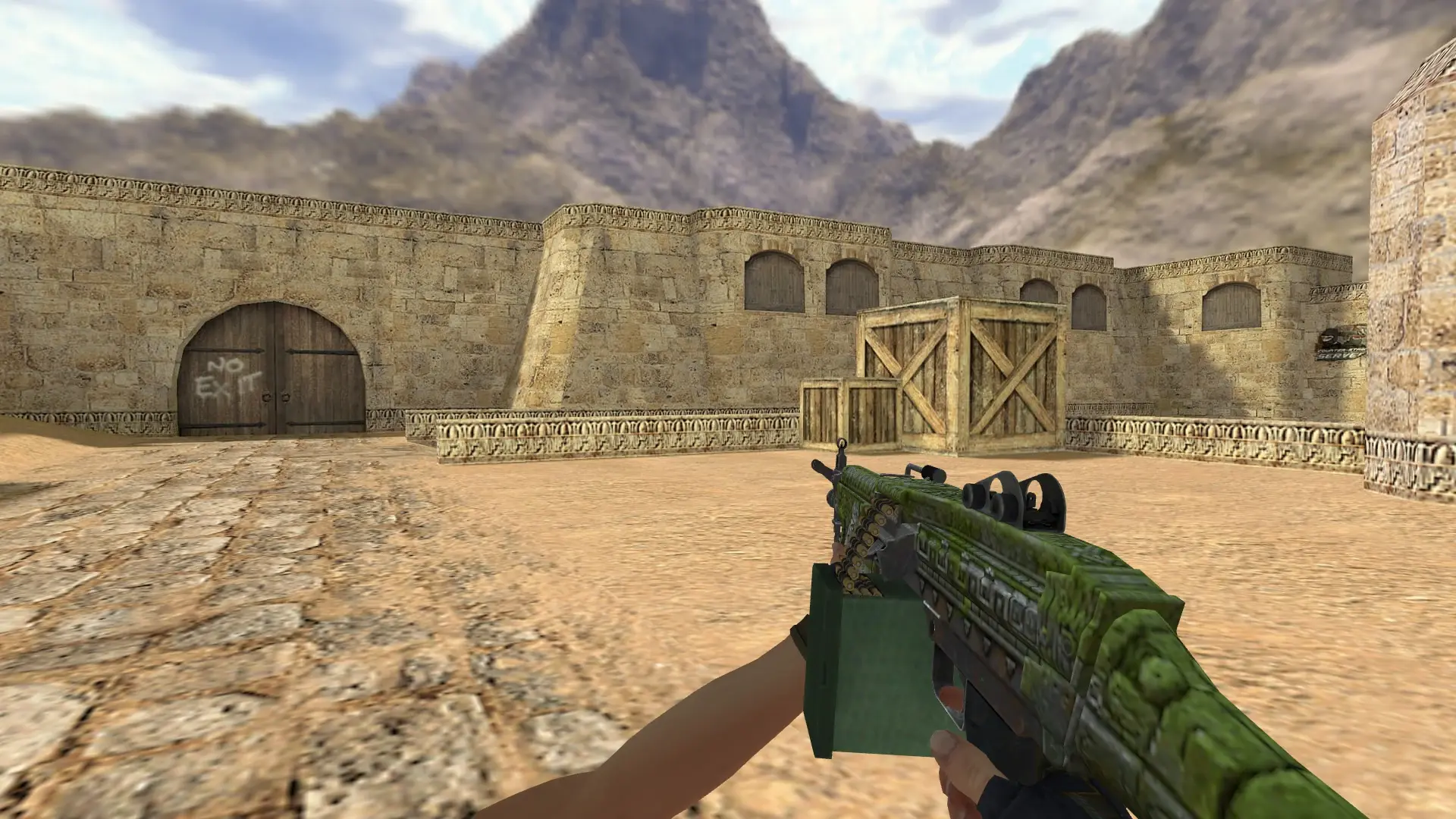 M249: Hydra Gloves Case Hardened Pack — de_dust2 (first person)