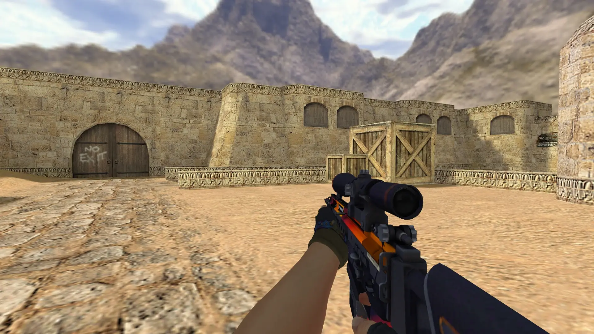 SG 550: Hydra Gloves Case Hardened Pack — de_dust2 (first person)