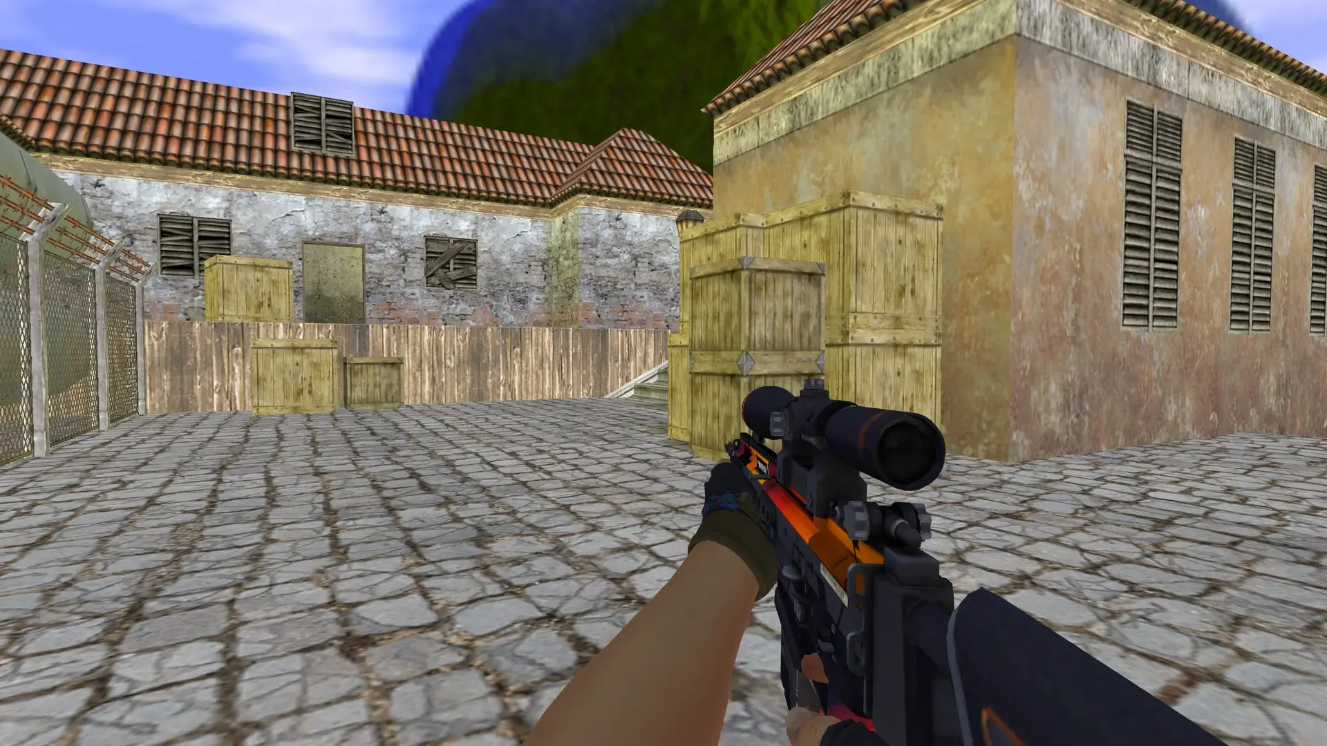 SG 550: Hydra Gloves Case Hardened Pack — de_inferno (first person)