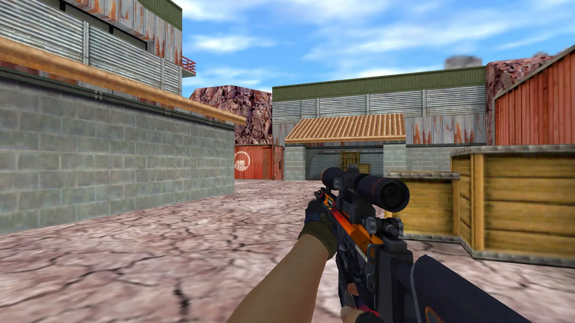 SG 550: Hydra Gloves Case Hardened Pack — de_nuke (first person)