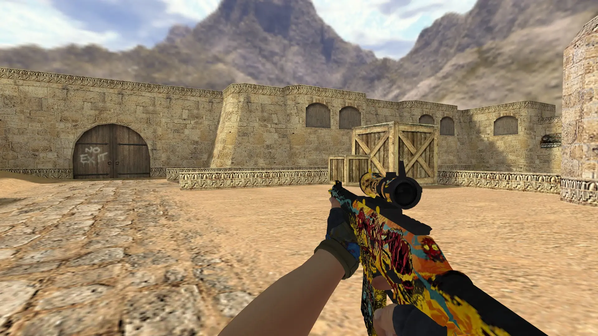 SG 552: Hydra Gloves Case Hardened Pack — de_dust2 (first person)