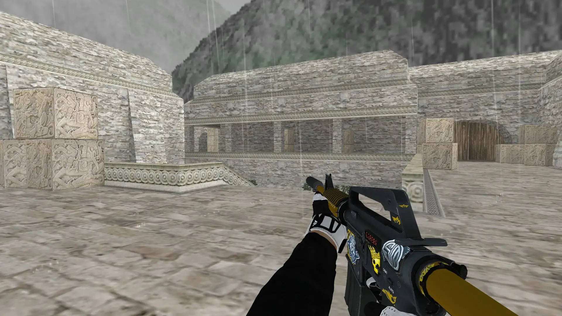 M4A1 — Batureis Sport Gloves Pack — de_aztec (first person)