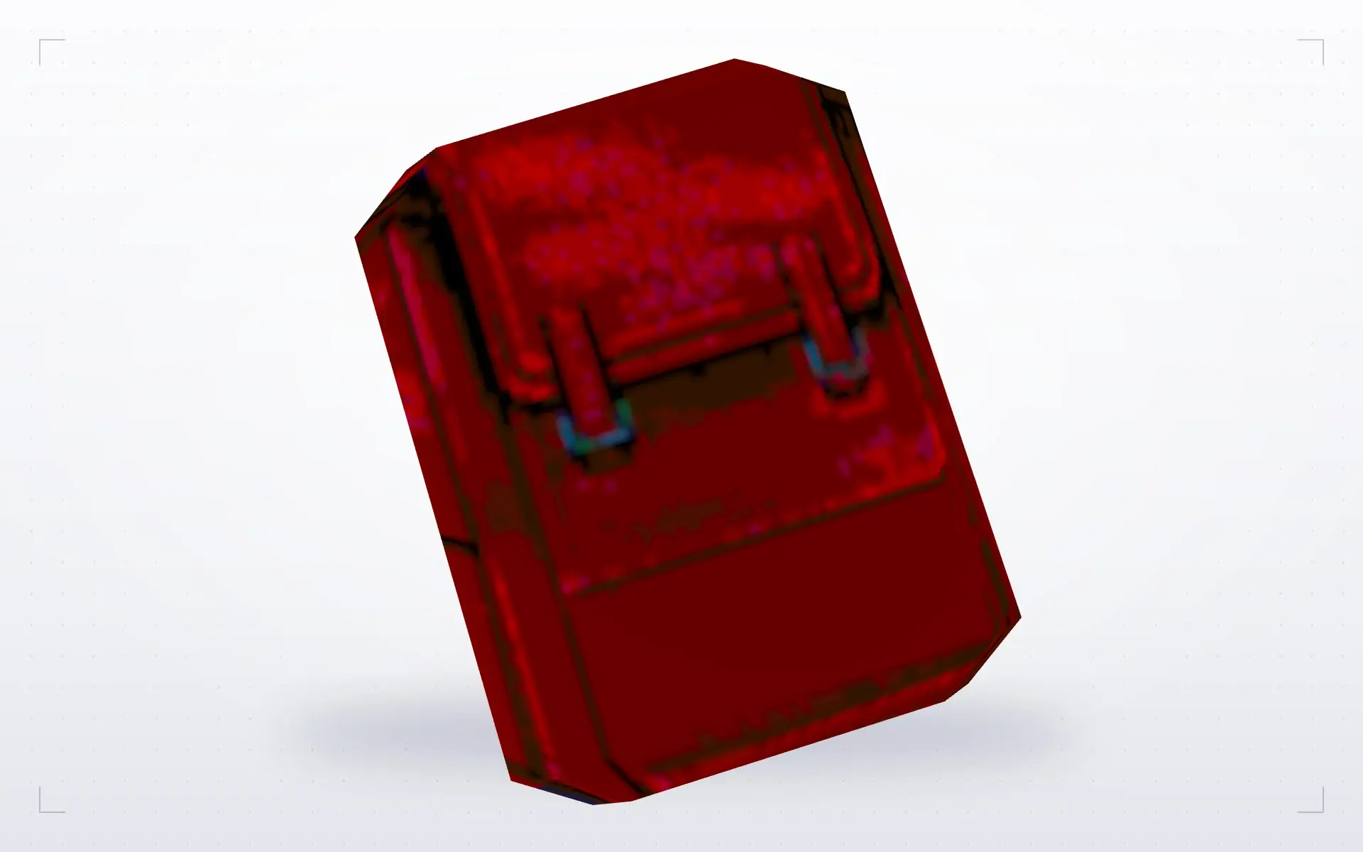 Red Backpack — top view