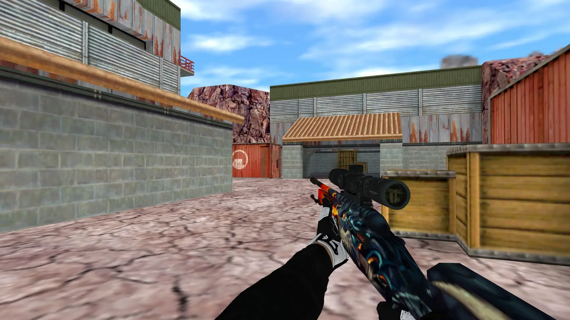 Scout — Batureis Sport Gloves Pack — de_nuke (first person)