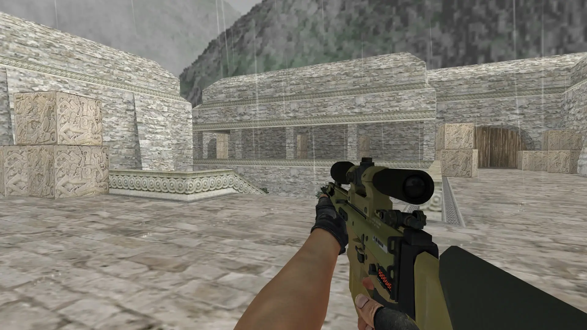 SG550 — Batureis Sport Gloves Pack — de_aztec (first person)