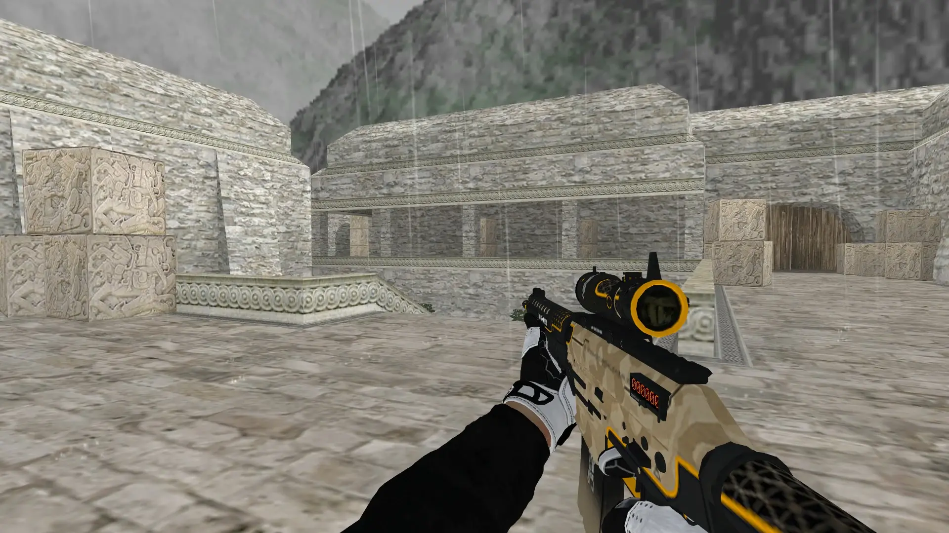 SG552 — Batureis Sport Gloves Pack — de_aztec (first person)