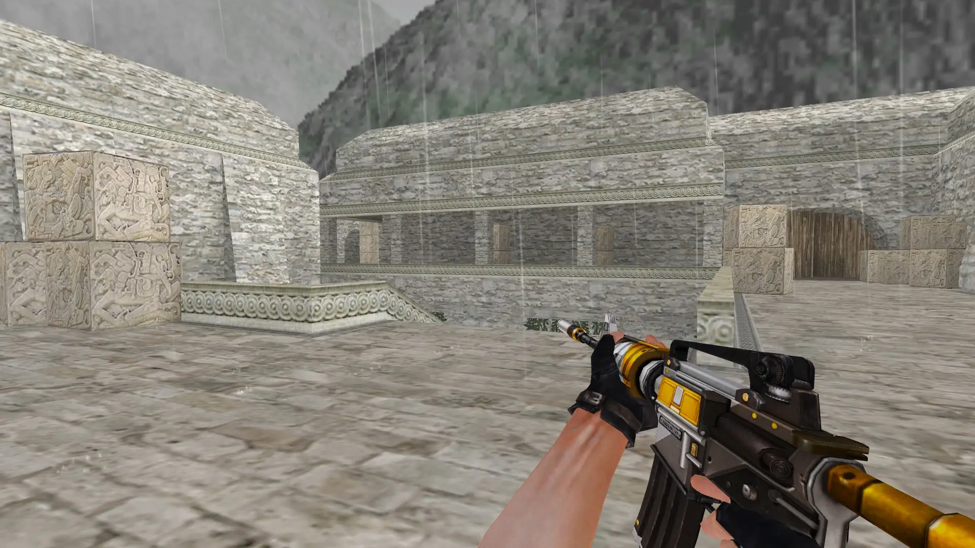 M4A1: Eagle Paint Weapon Pack — de_aztec (first person)