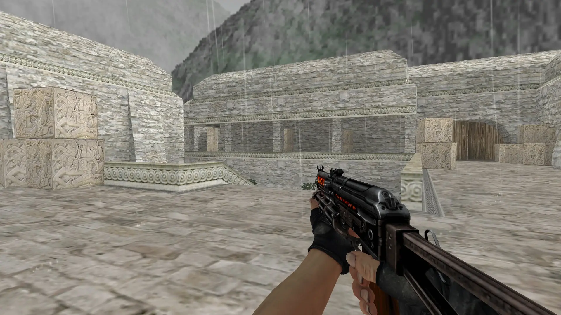 PP Bizon. Runic — Fracture Case Pack — de_aztec (first person)