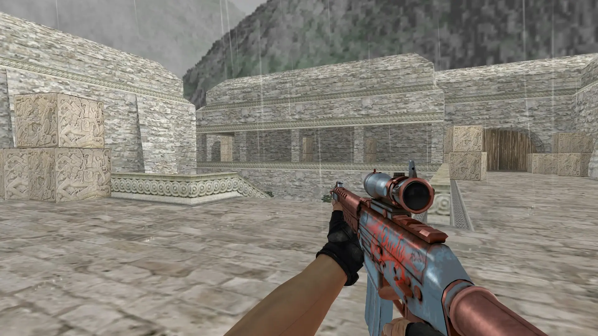 SG552 — Fracture Case Pack — de_aztec (first person)