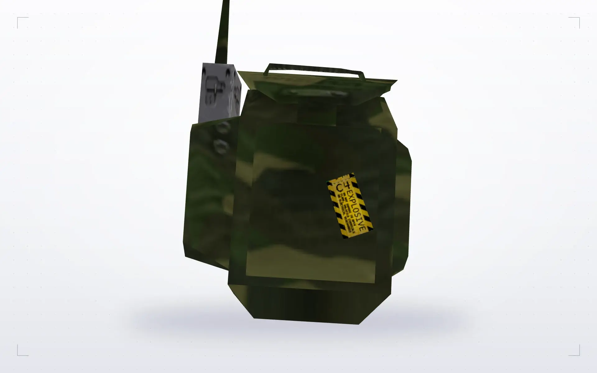 Camouflaged Backpack — top view