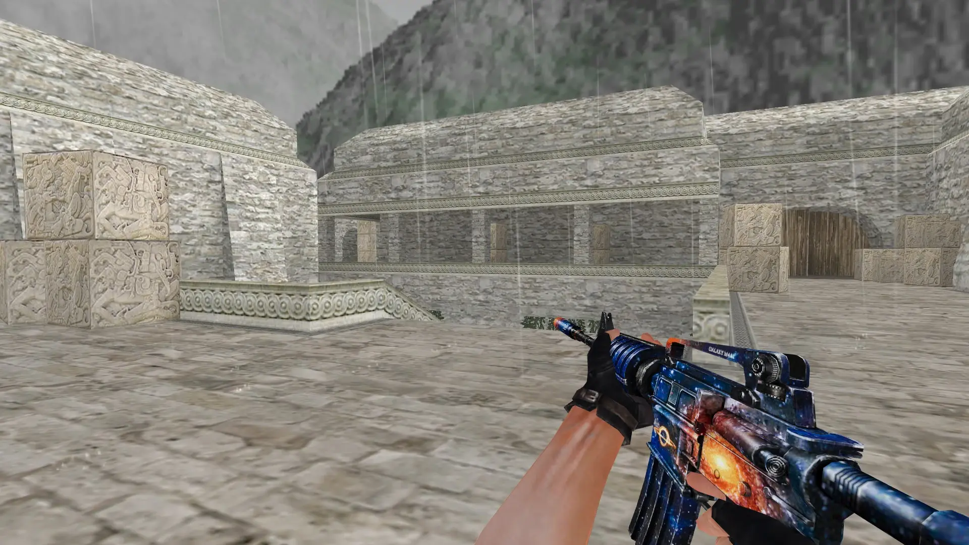 M4A1 — Galaxy Weapon Set — de_aztec (first person)