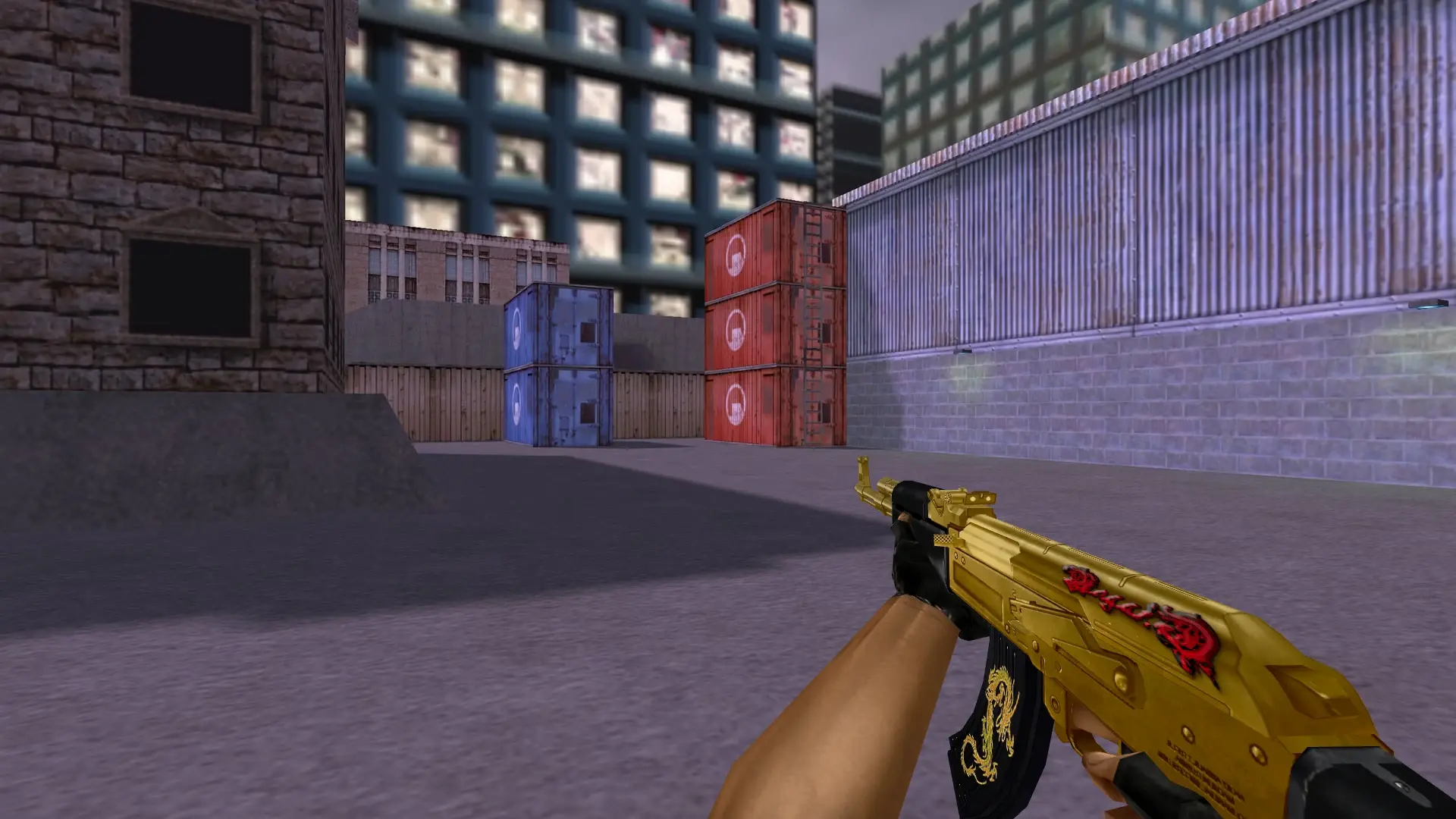 AK-47 — Gold Dragon Pack — cs_assault (first person)