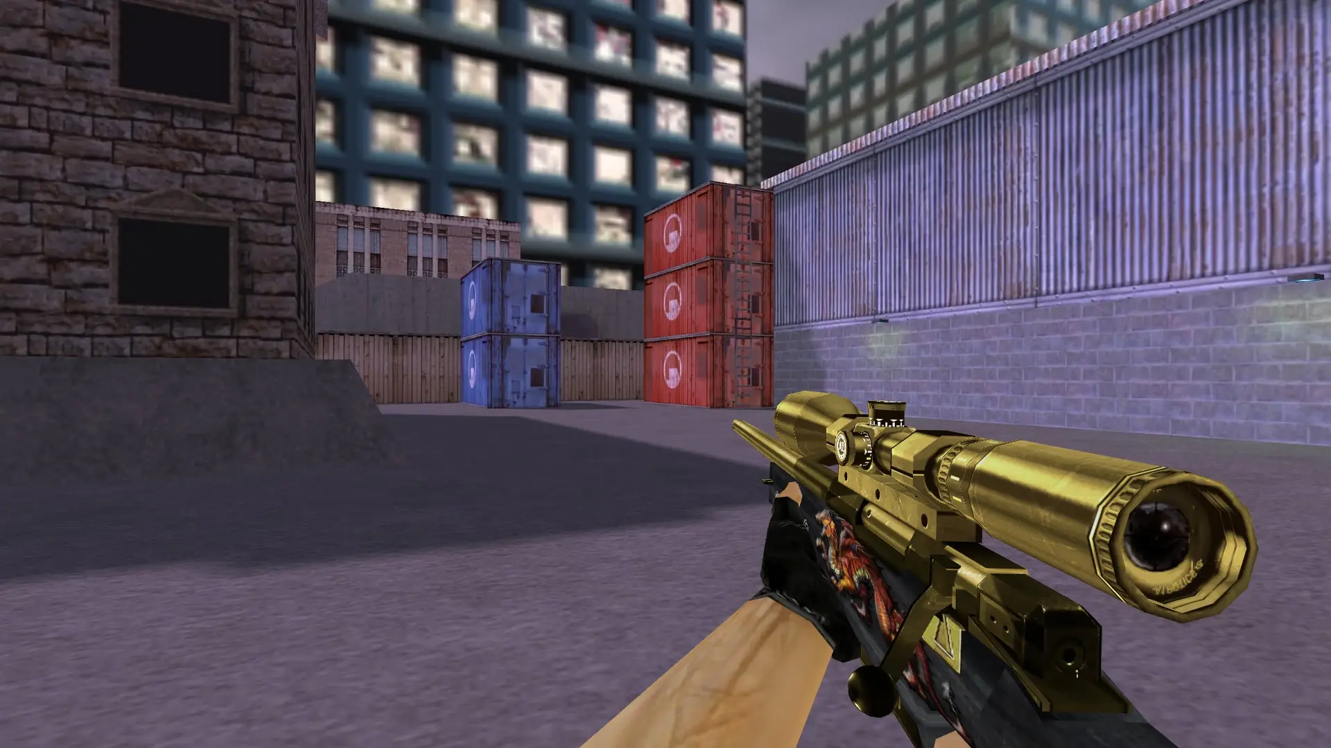 AWP — Gold Dragon Pack — cs_assault (first person)