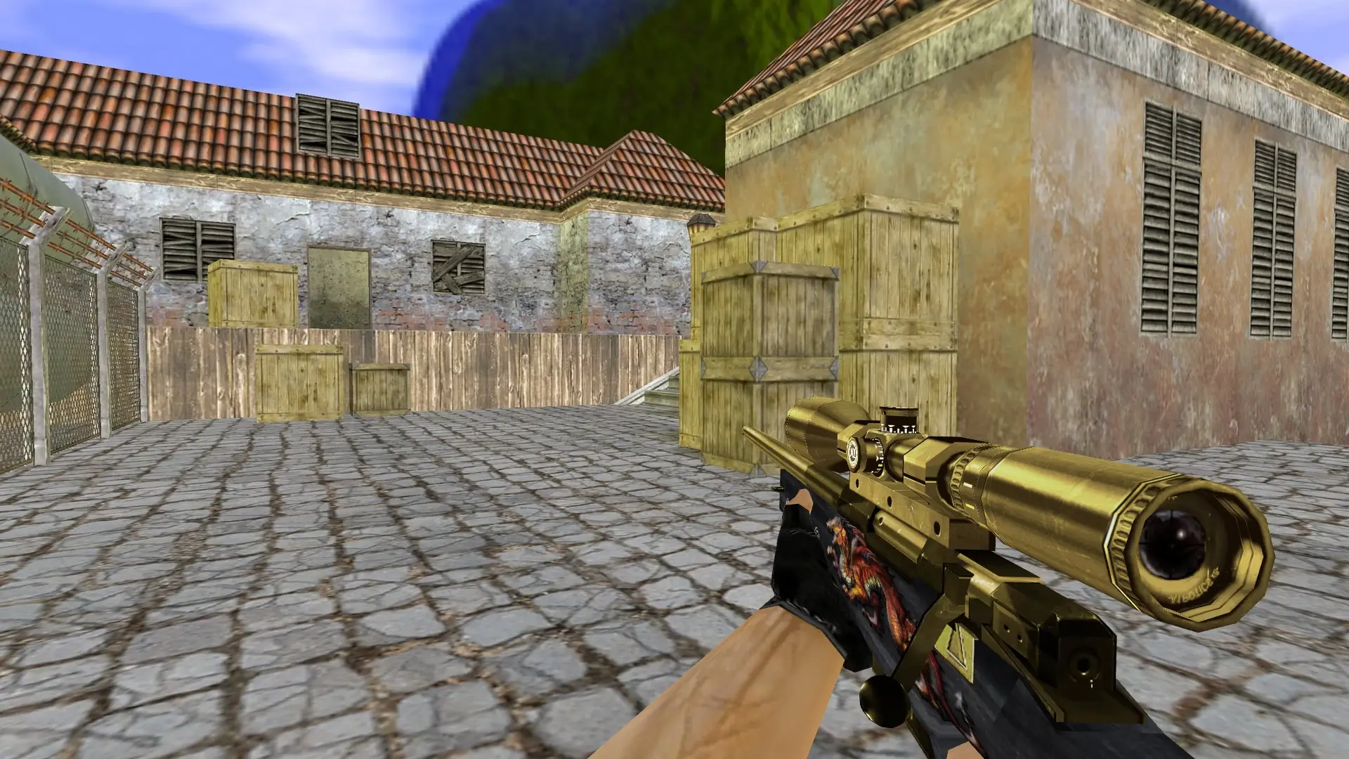 AWP — Gold Dragon Pack — de_inferno (first person)