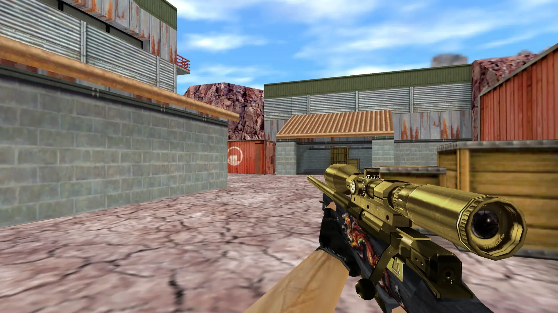 AWP — Gold Dragon Pack — de_nuke (first person)