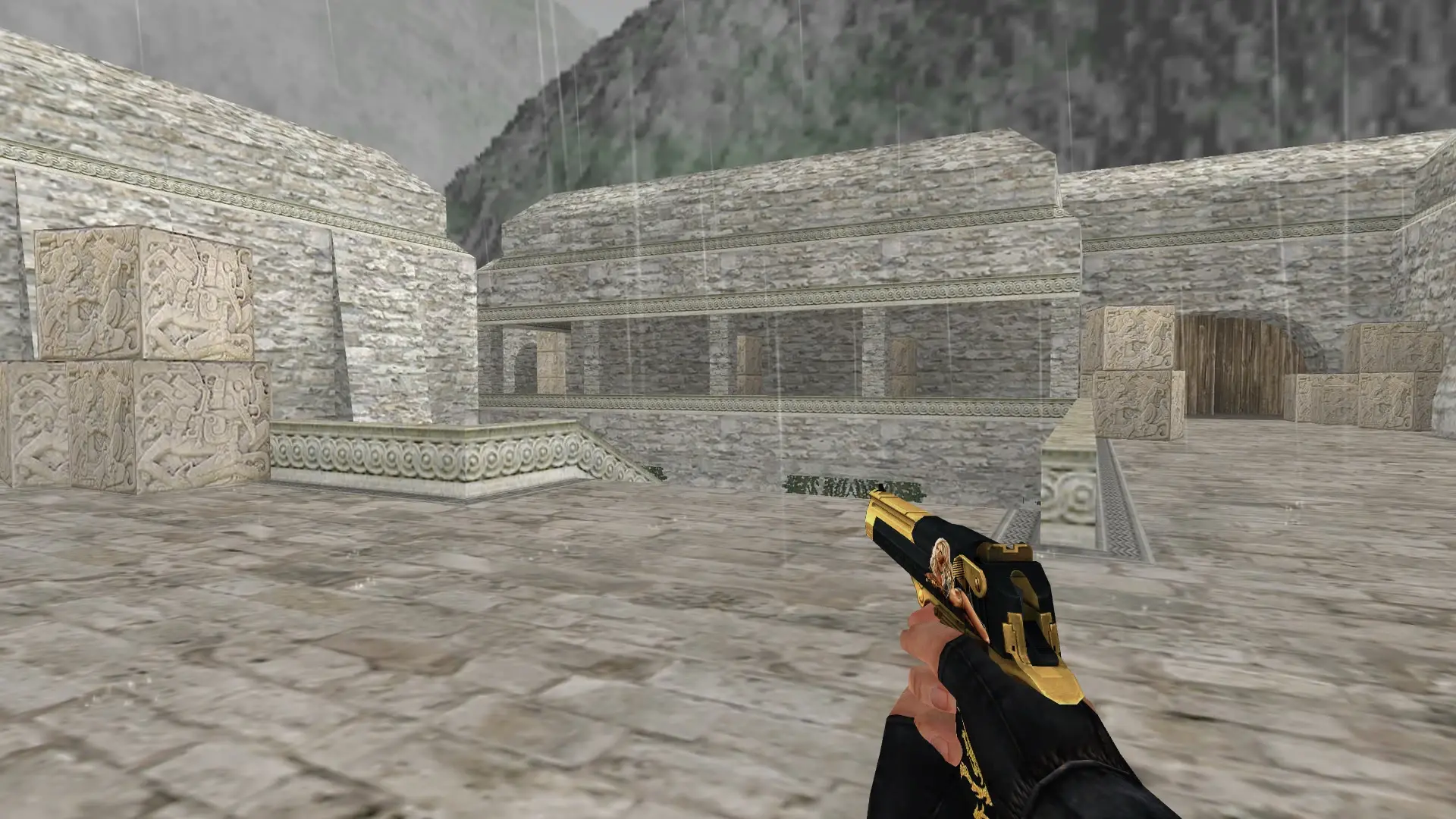 Desert Eagle — Gold Dragon Pack — de_aztec (first person)