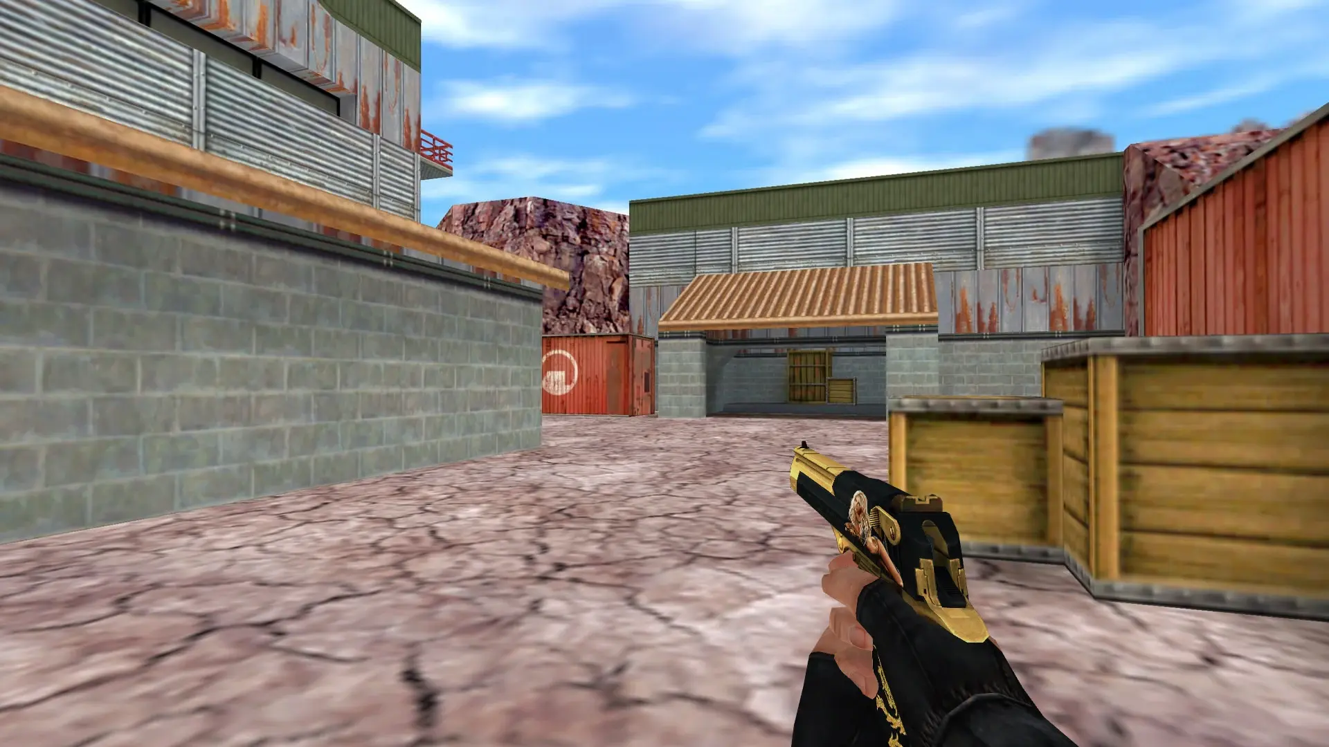 Desert Eagle — Gold Dragon Pack — de_nuke (first person)
